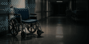 Hospital staff locating wheelchair using BLE tracking dashboard